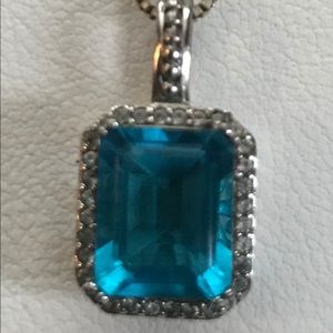 Blue topaz necklace